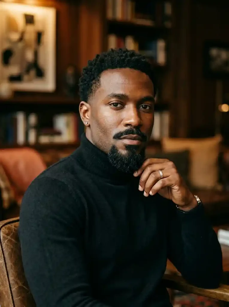23 Beard Styles for Black Men That Elevate Your Look 6 Balbo Beard for Sophisticated Individual Elevated Style