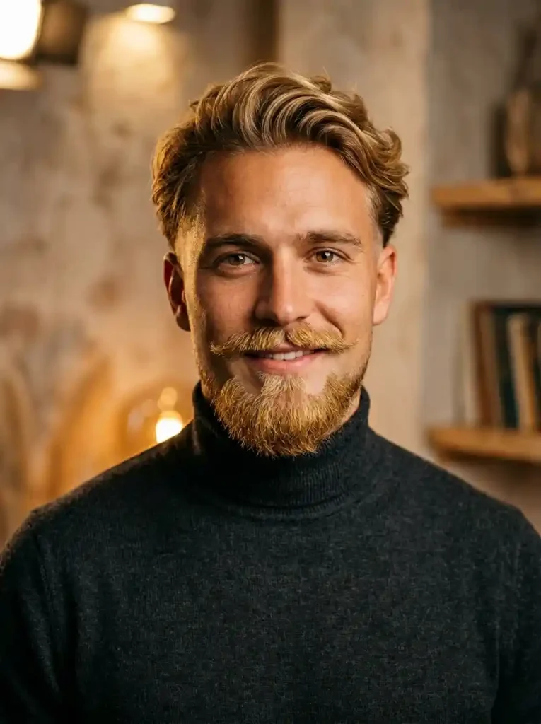 Balbo Style Blonde Beard for Sophisticated Striking Individual