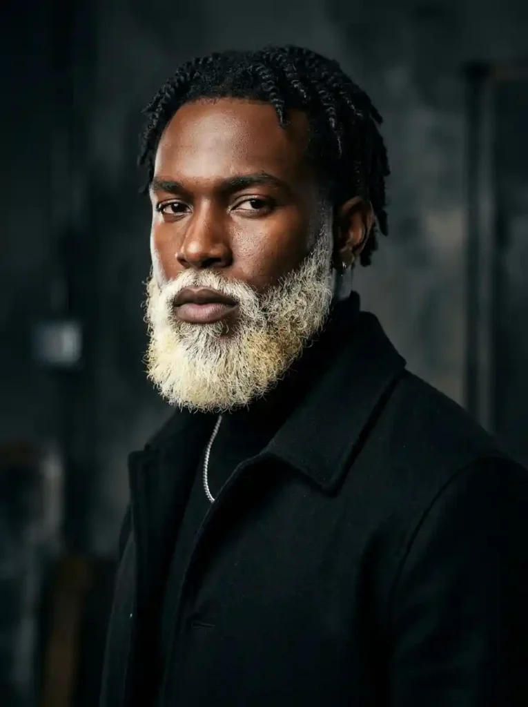 Bleached Blonde Beard for Bold Individual Striking Statement