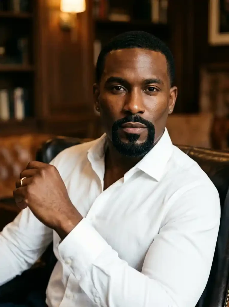 23 Beard Styles for Black Men That Elevate Your Look 17 Circle Beard with Sharp Definition for Classic Individual Power