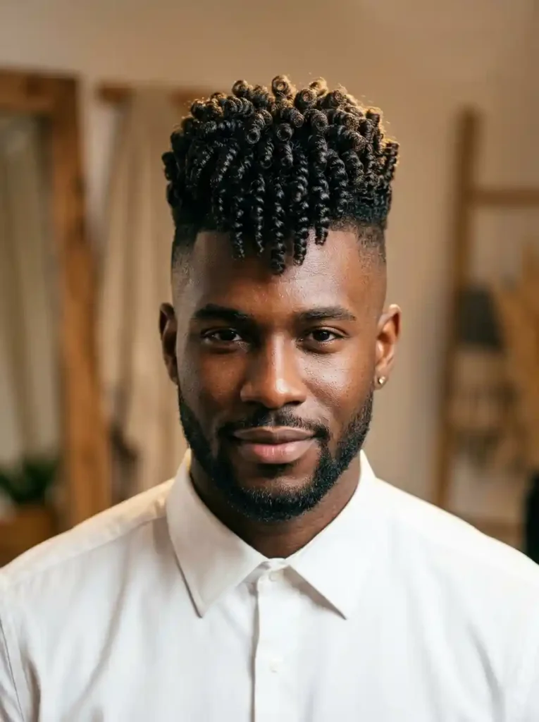 24 Black Mens Mohawk Hairstyles That Stand Out Anywhere 12 Defined Coil Mohawk for Precise Natural Bold Texture