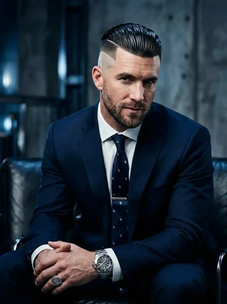 Disconnected Undercut with Slicked Back Top