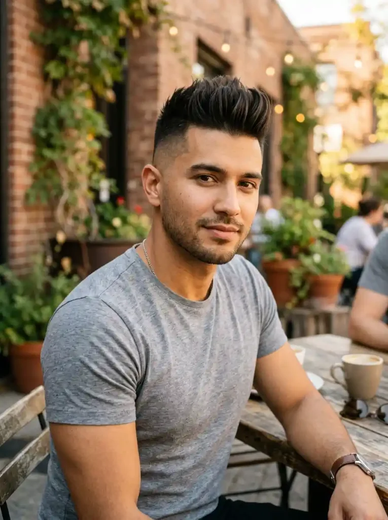 20 Mohawk Fade Ideas That Deliver Maximum Impact 7 Faux Hawk with Temple Fade for Everyday Maximum Impact
