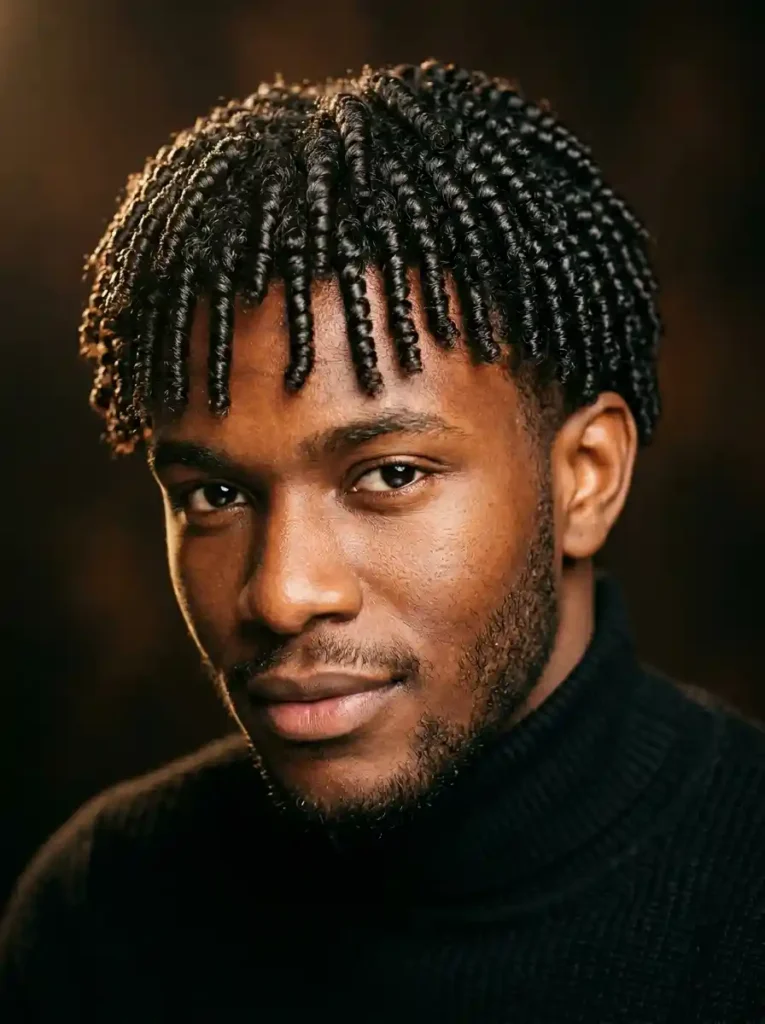 21 Twist Hairstyles for Men That Instantly Upgrade Your Style 3 Finger Coils Twist for Maximum Definition and Shine