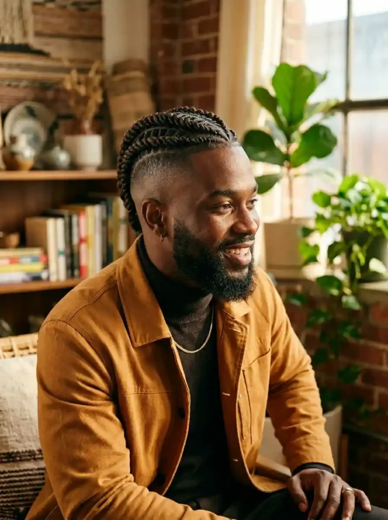24 Black Mens Mohawk Hairstyles That Stand Out Anywhere 2 Flat Twisted Mohawk for Cultural Textured Modern Style