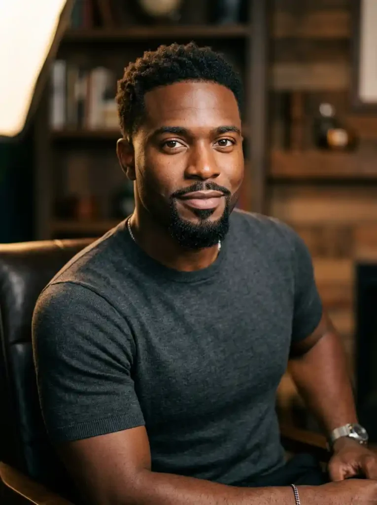 23 Beard Styles for Black Men That Elevate Your Look 4 Goatee with Defined Edges for Classic Elevated Individual