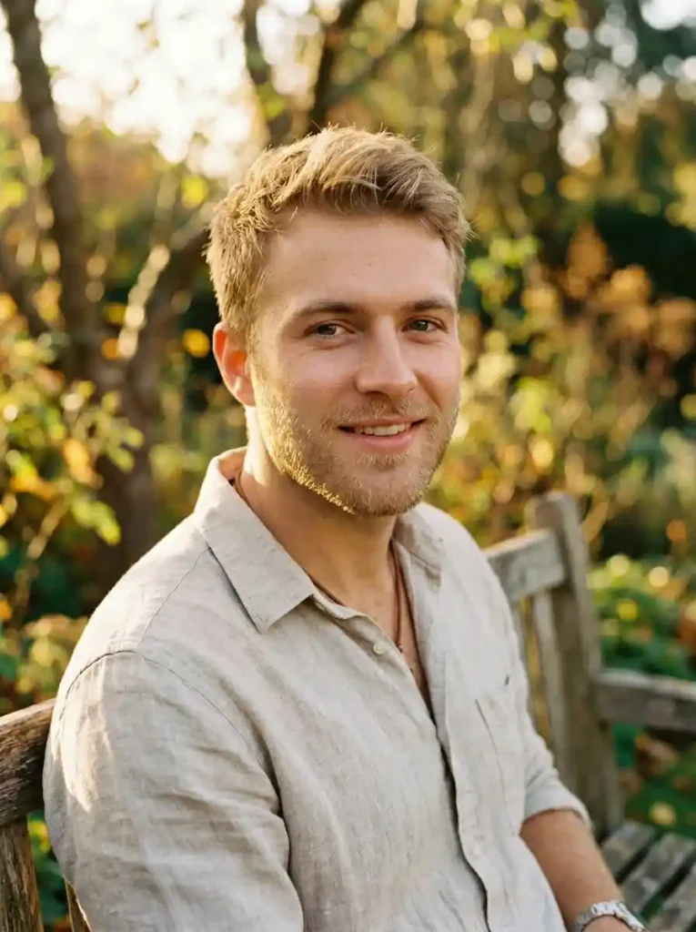 Golden Blonde Short Stubble for Effortlessly Striking Warm Look
