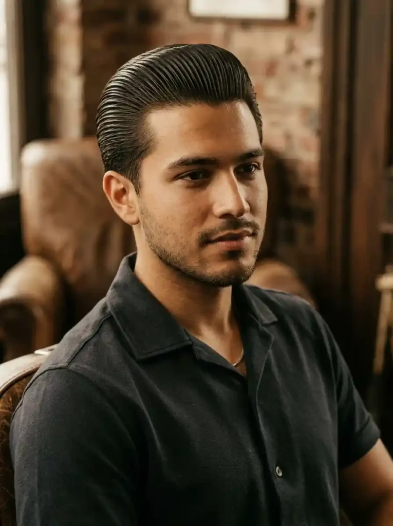21 Greaser Hairstyles for Men That Define Vintage Cool 15 Greaser Comb Back for Sophisticated Precise Vintage