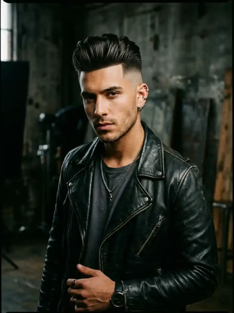 21 Greaser Hairstyles for Men That Define Vintage Cool 14 Greaser Disconnected Undercut for Edgy Vintage Modern Cool