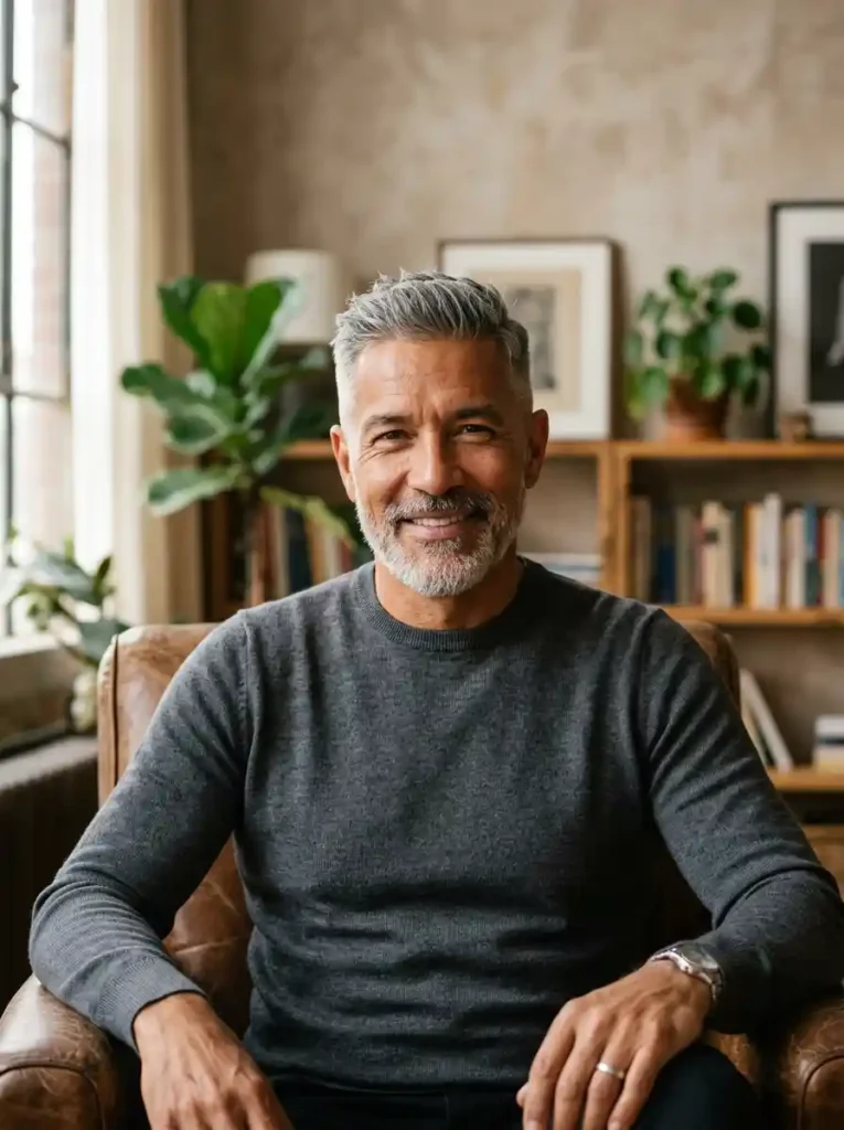 22 Grey Hairstyles Men Can Wear With Confidence 4 Grey Textured Crop for Modern Natural Confident Expression