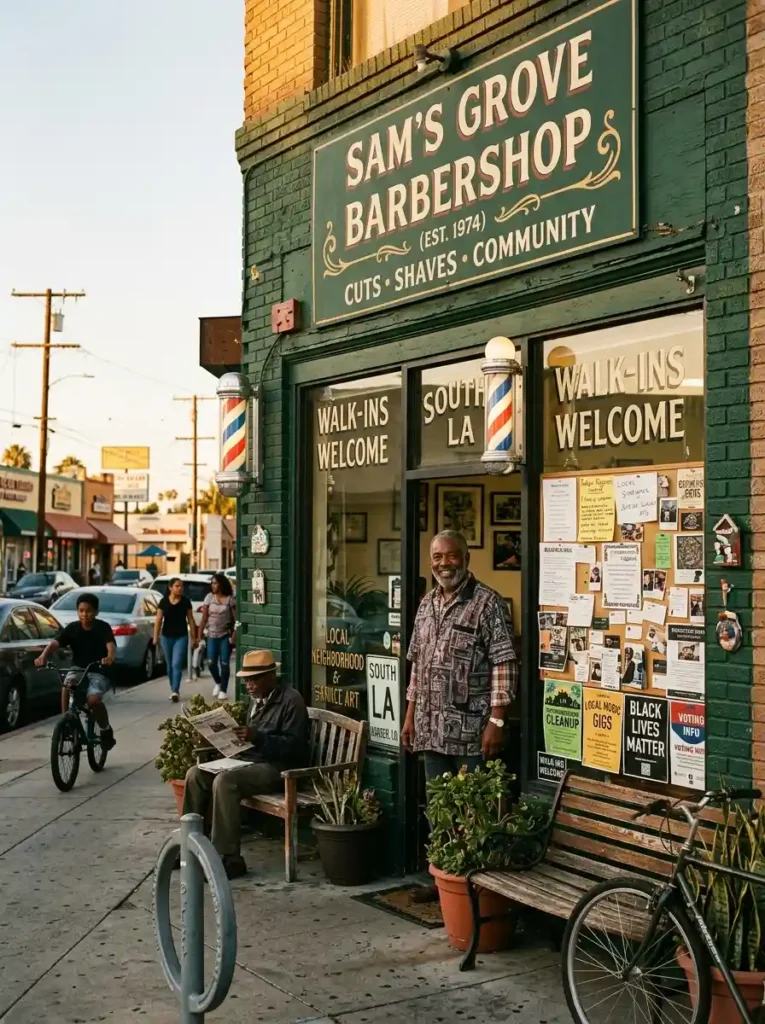 22 Barbershops LA Locals Trust for Fresh Modern Cuts 3 Hawkins House of Burgers Area Shops — South LA Neighborhood Gems 4