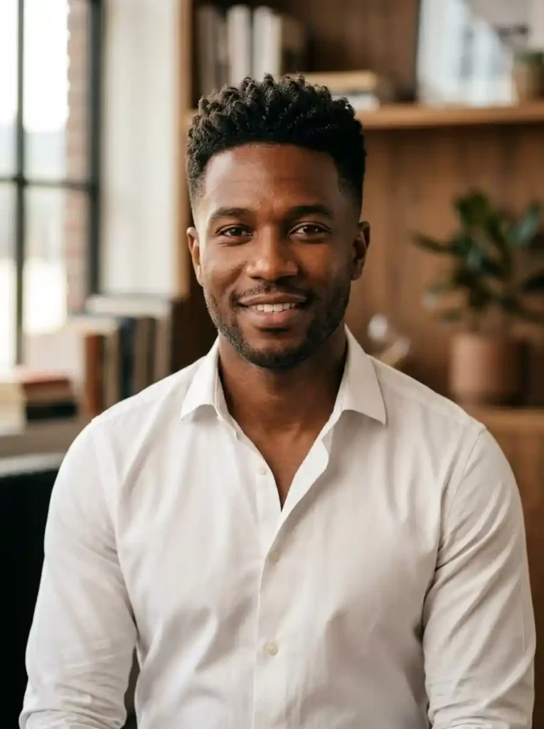 24 Ivy League Haircut Ideas for a Clean Professional Look 5 Ivy League on Dark Curly Hair for Natural Professional Balance