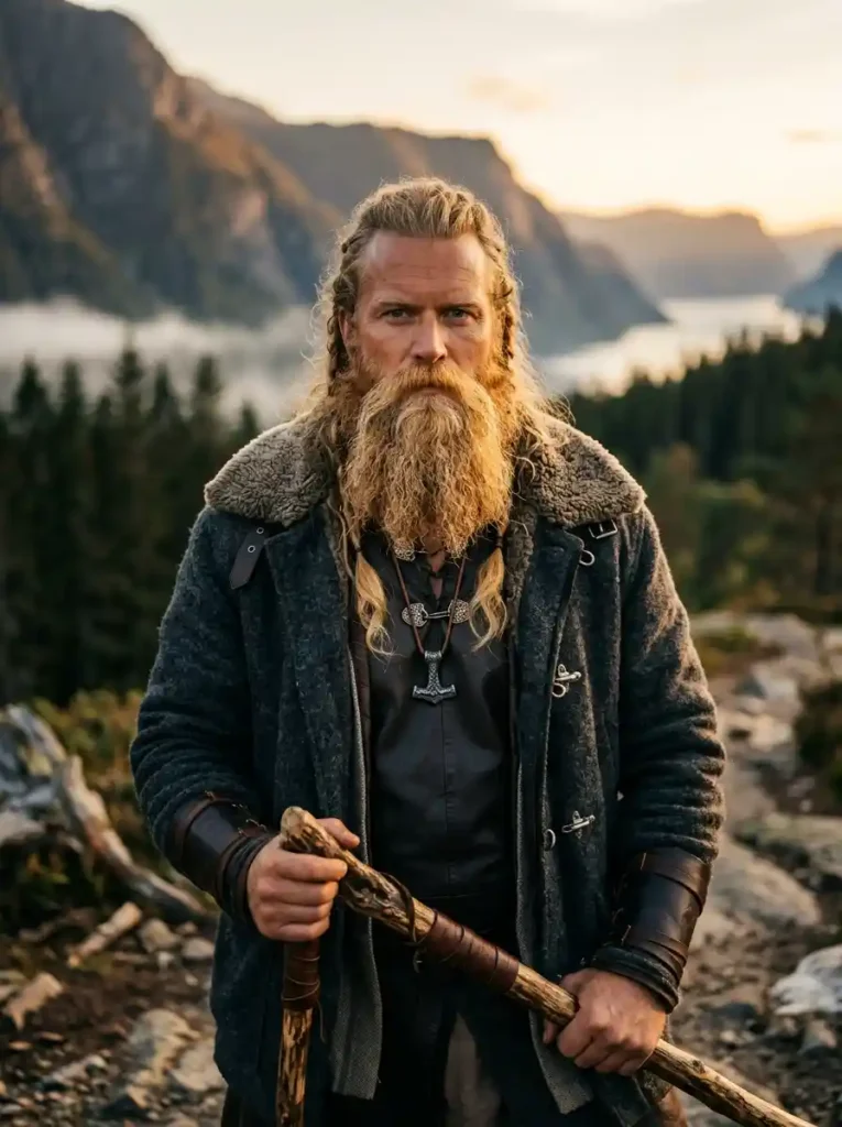 Long Full Blonde Beard for Viking Powerful Striking Statement