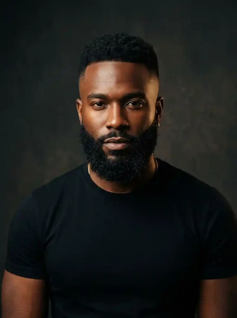 23 Beard Styles for Black Men That Elevate Your Look 3 Medium Full Beard with Skin Fade Haircut Combination
