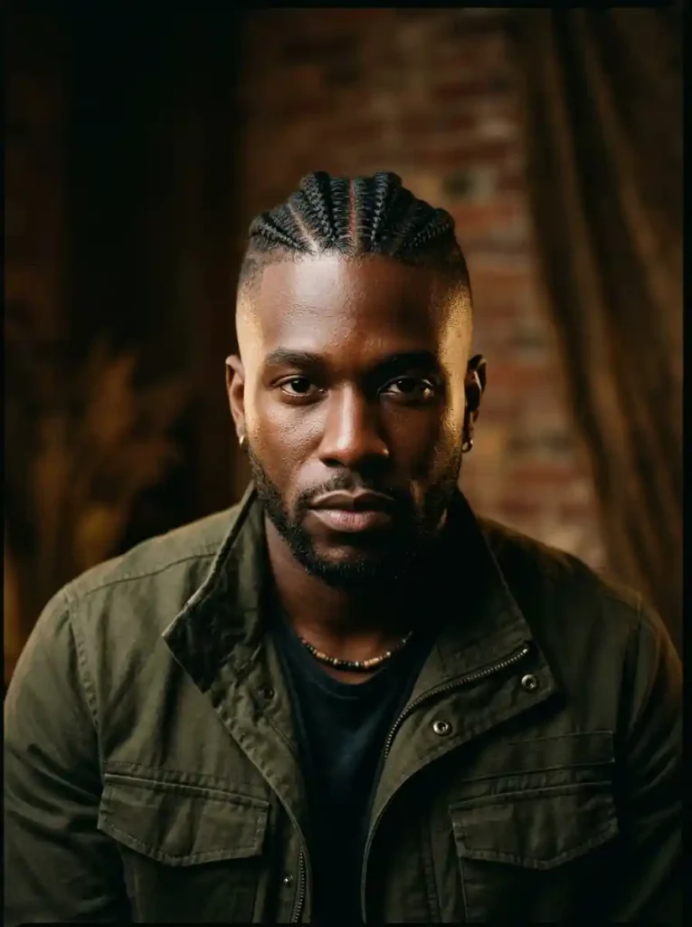 20 Mohawk Fade Ideas That Deliver Maximum Impact 15 Mohawk Fade with Braided Top for Cultural Textured Bold