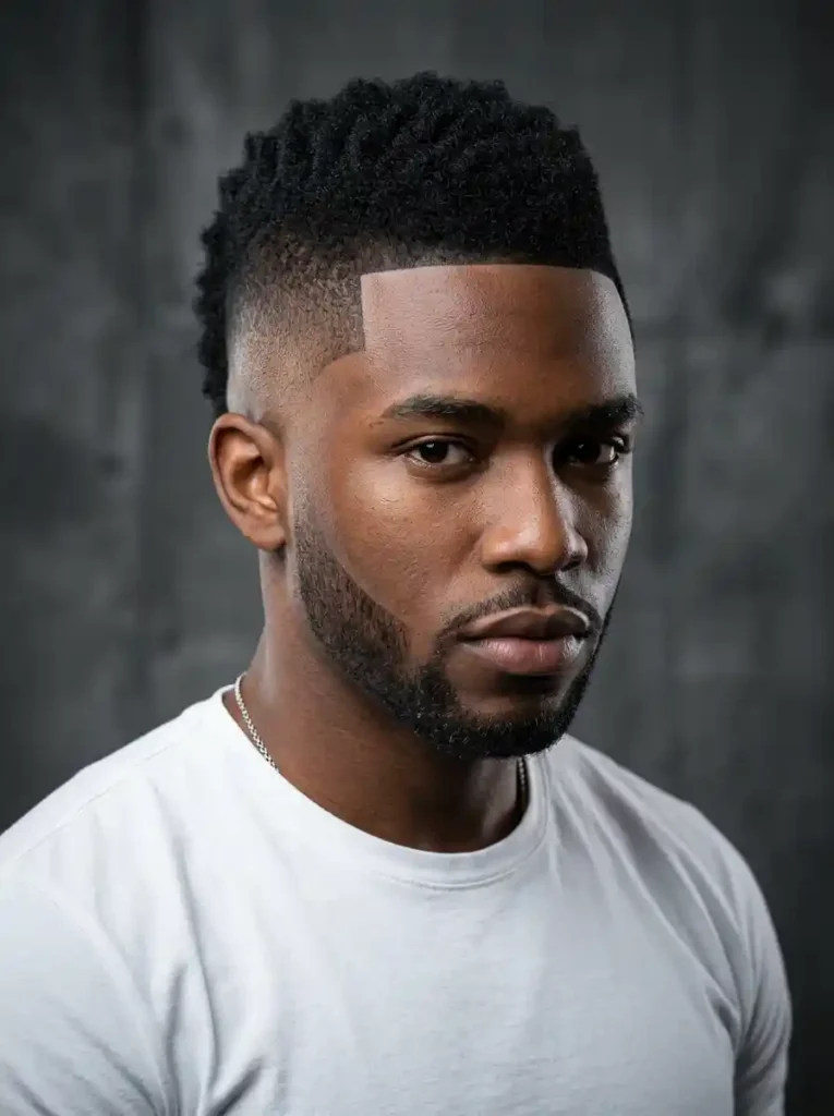 20 Mohawk Fade Ideas That Deliver Maximum Impact 13 Mohawk Fade with Line Up for Maximum Defined Complete Impact