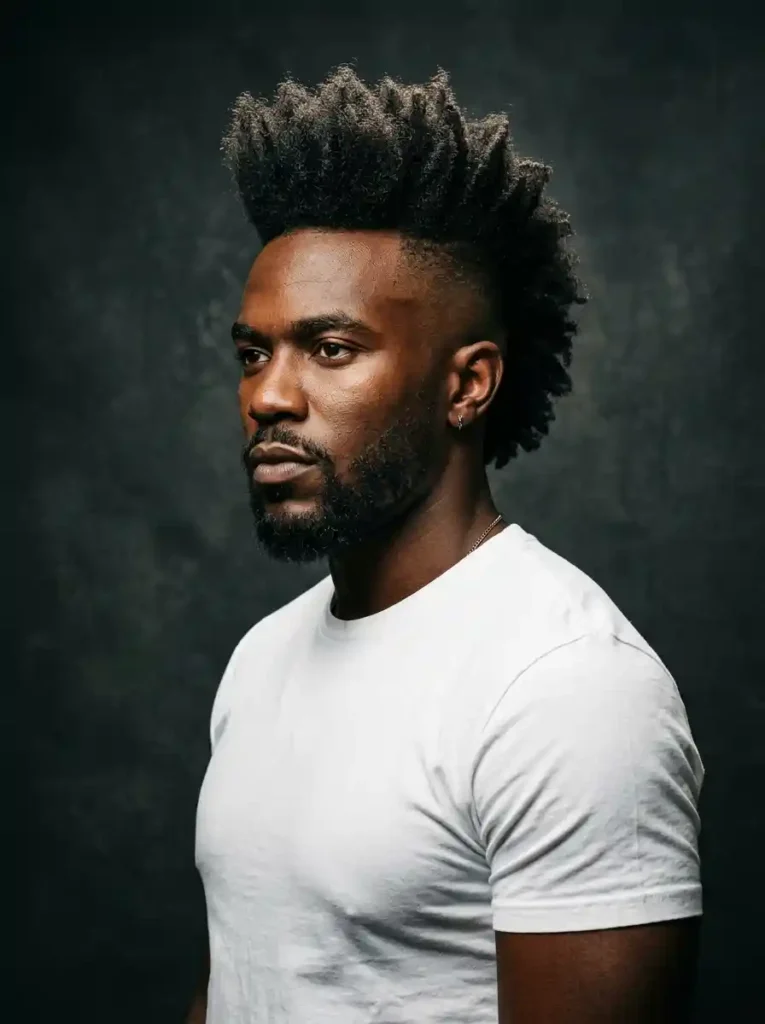 20 Mohawk Fade Ideas That Deliver Maximum Impact 6 Natural Afro Strip Mohawk with High Fade for Cultural Maximum