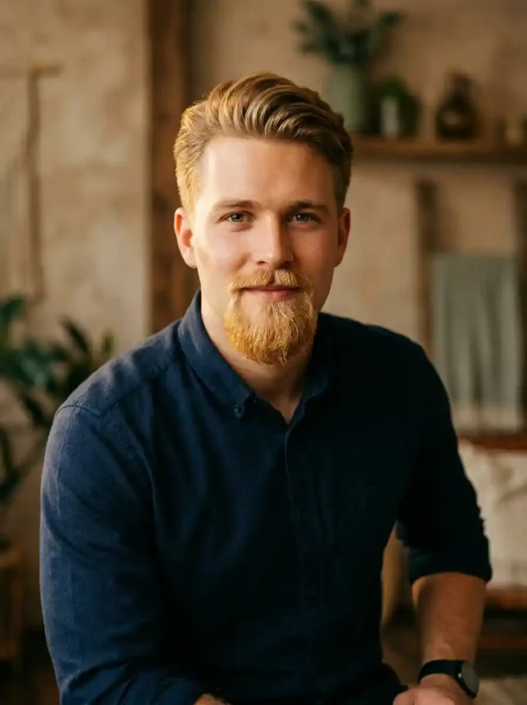 Natural Blonde Goatee for Clean Individual Striking Expression