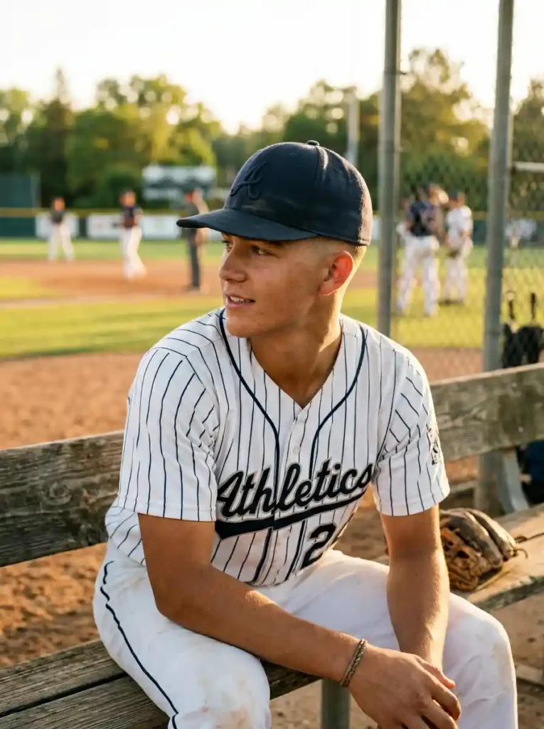 21 Baseball Haircuts That Keep Players Looking Sharp 9 Natural Wavy Flow with Taper for the Baseball Flowing Look