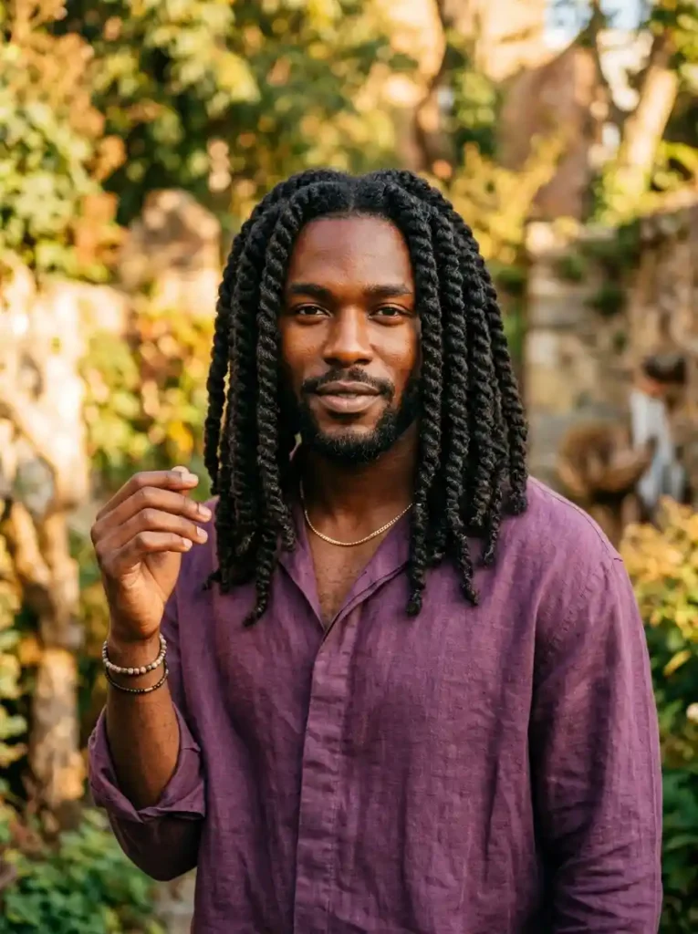 21 Twist Hairstyles for Men That Instantly Upgrade Your Style 18 Nubian Twists for Thick Defined Bold Natural Length