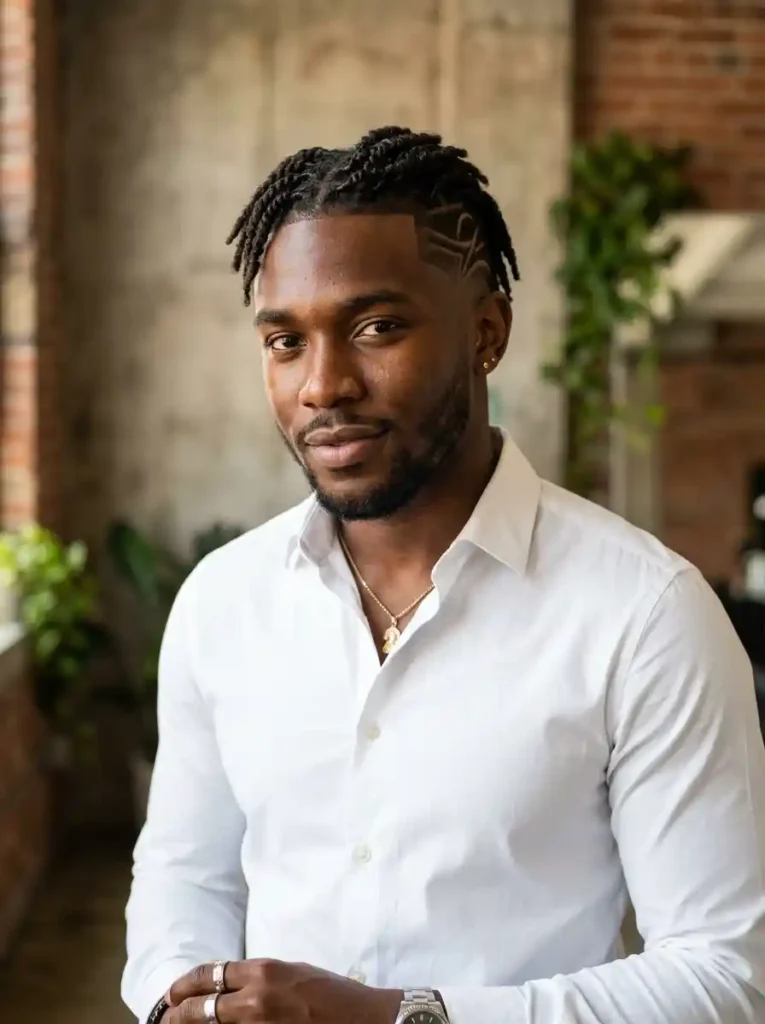 21 Twist Hairstyles for Men That Instantly Upgrade Your Style 16 Retwist with Design Part for Individual Cultural Modern Sharp