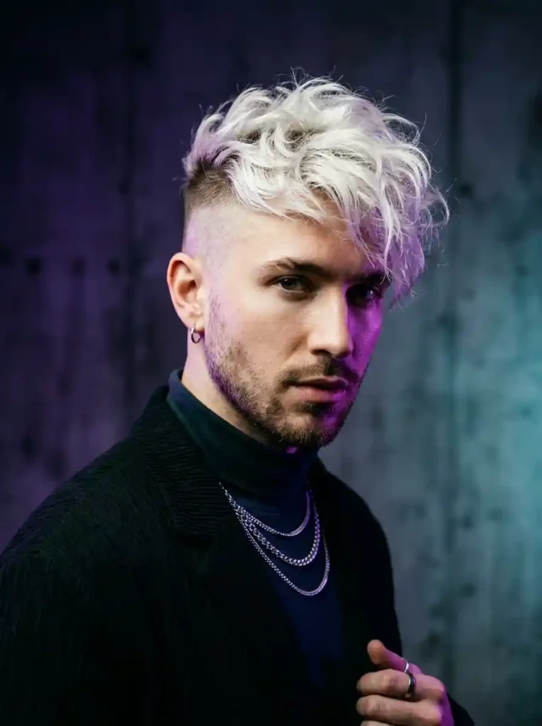 Shaved Sides with Colored or Bleached Top