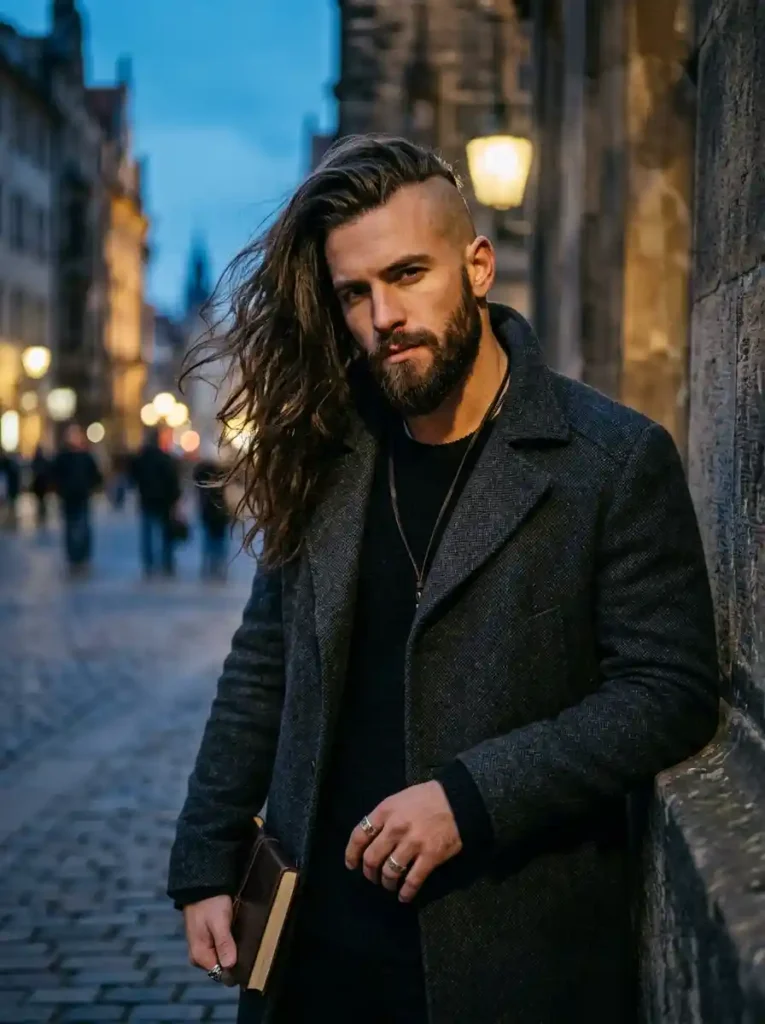 Shaved Sides with Long Flow on Top