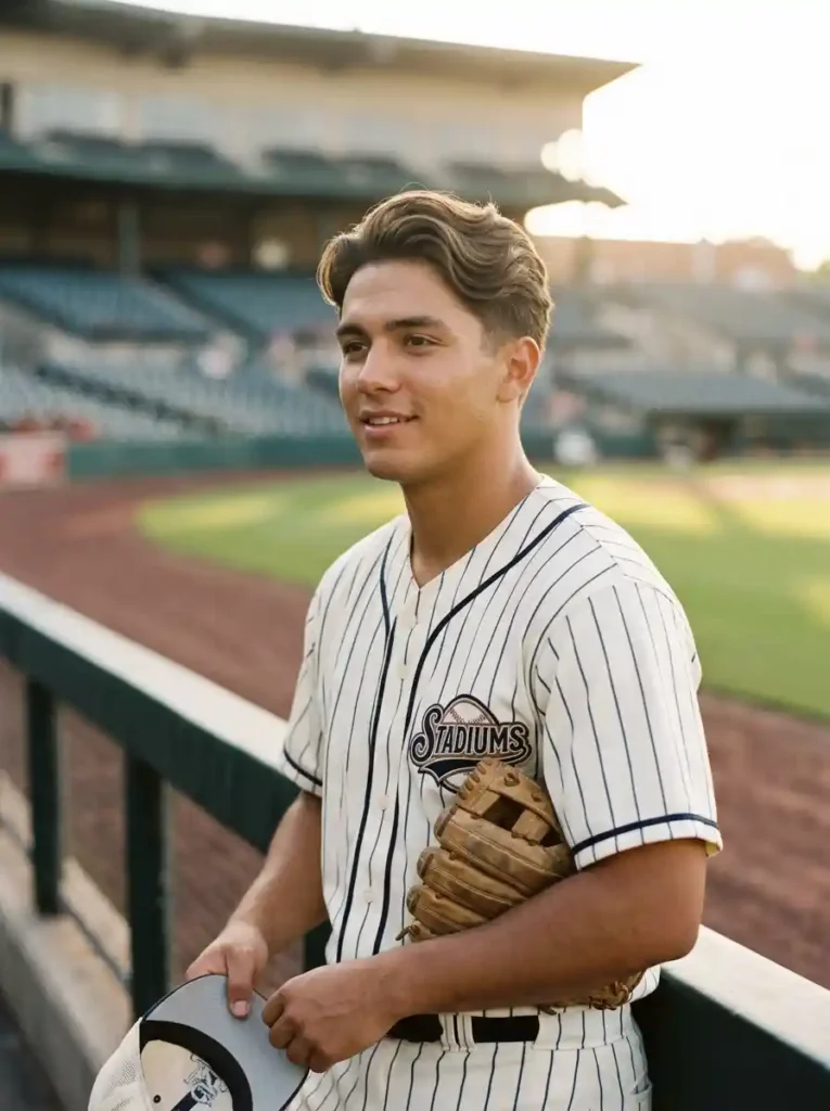 21 Baseball Haircuts That Keep Players Looking Sharp 15 Side Part Long Top with Clean Taper for Classic Baseball Flow
