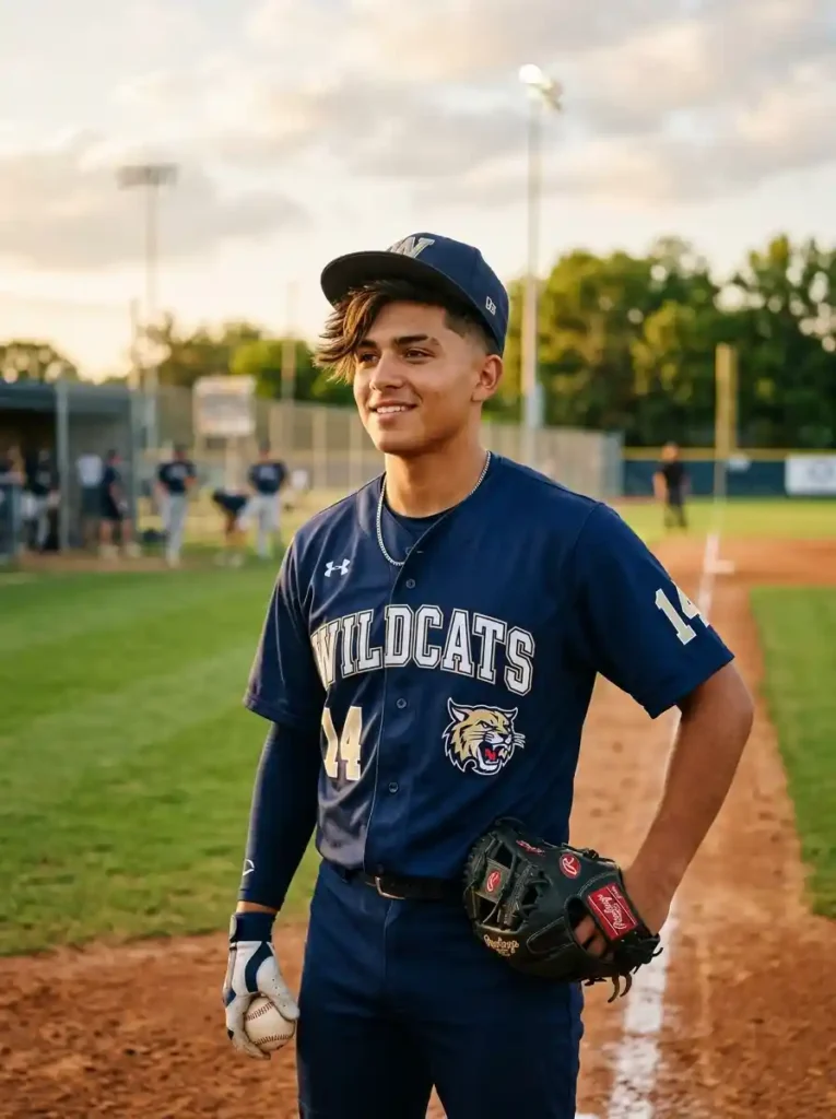 21 Baseball Haircuts That Keep Players Looking Sharp 7 Side Swept Fringe with Taper for Modern Clean Athletic Individual