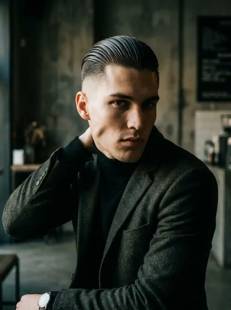 Slicked Back Undercut for Bold Sharp Masculine Confidence