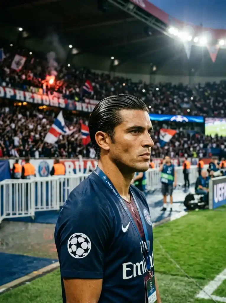 Slicked Down Wet Look for Champions League Nights