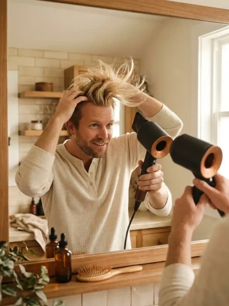 23 Hairstyles for Men With Thin Hair That Add Instant Volume 5 The Blow Dry Technique Itself — The Skill Worth Learning