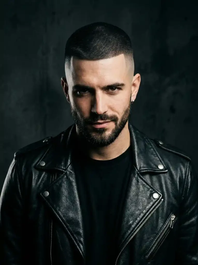 The Butch Cut With Disconnected Top Creates Bold Contrast
