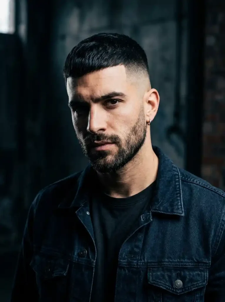 The Butch Cut With High Fade Adds Sharp Contrast