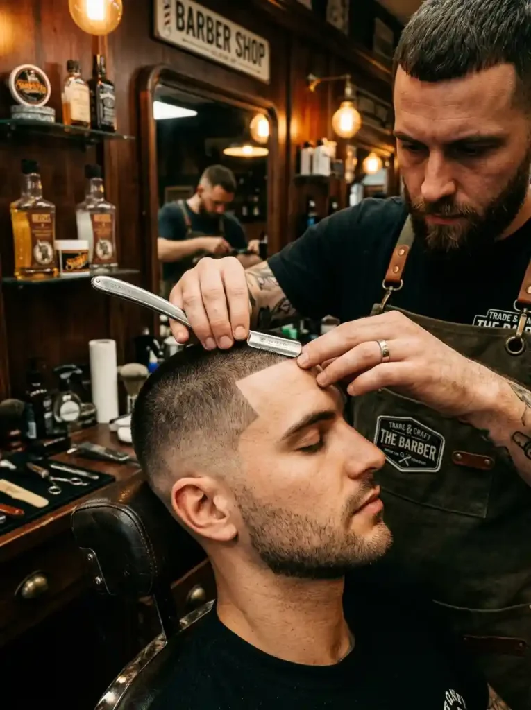 22 Usher Haircuts That Defined Modern Men's Grooming 1 The Classic Usher Buzz Cut with Sharp Line Up