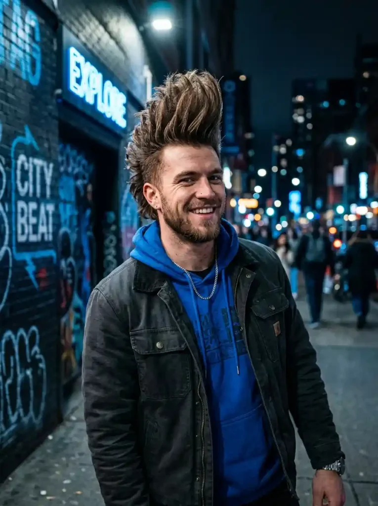 23 Hairstyles for Men With Thin Hair That Add Instant Volume 10 The Faux Hawk — Concentration Creates Impressive Volume