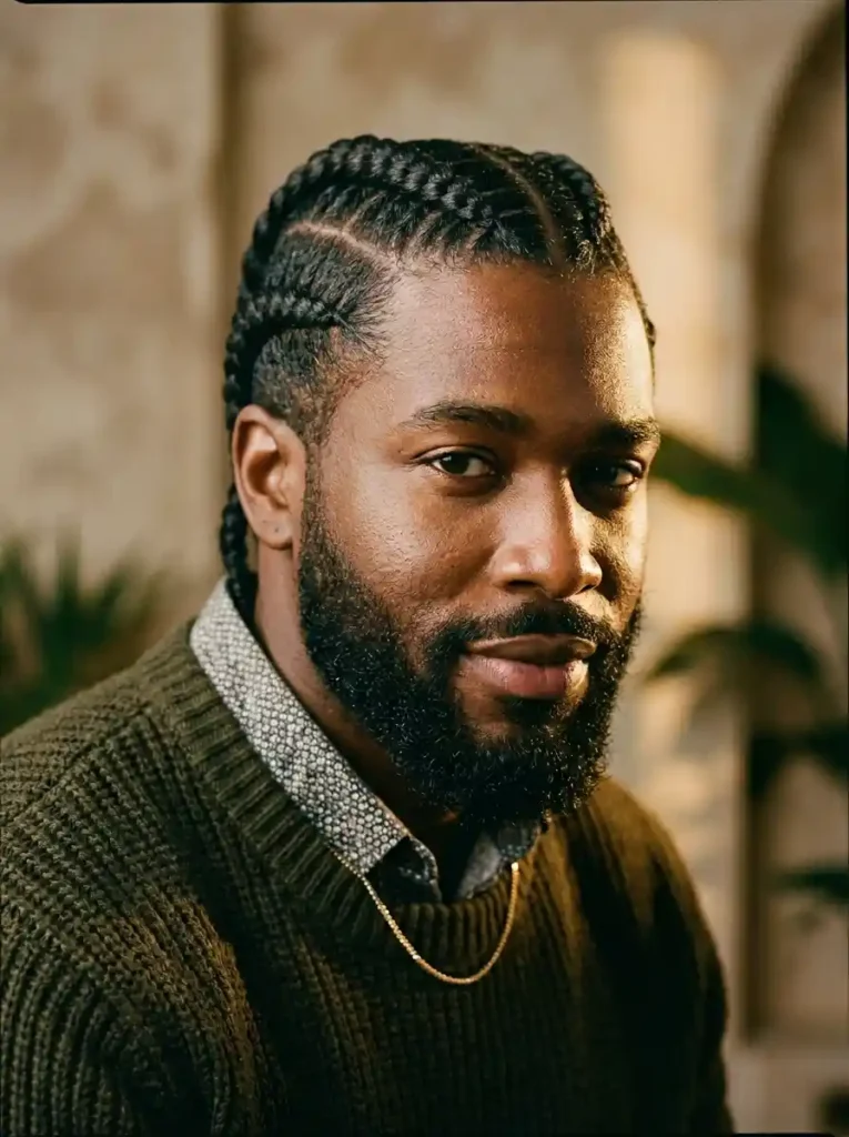 24 Cornrow Hairstyles for Men That Never Go Out of Style 18 The Jumbo Cornrows for Bold Visual Weight