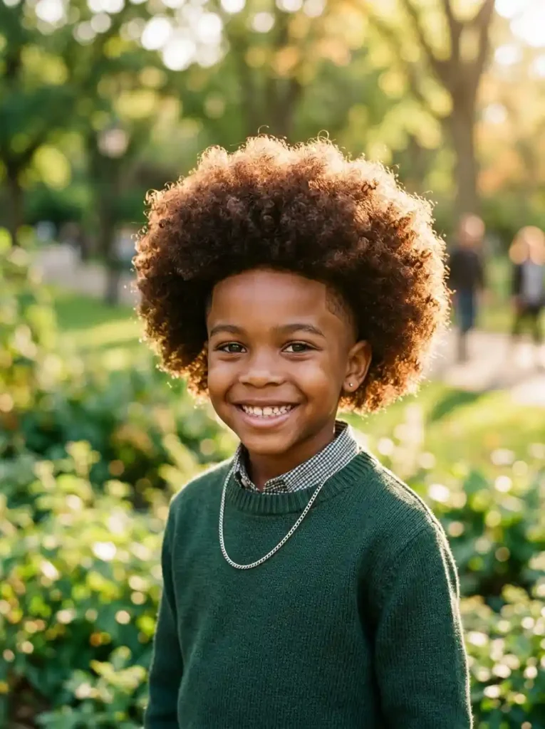 The Low Fade with Natural Afro Top — Freedom and Precision Together