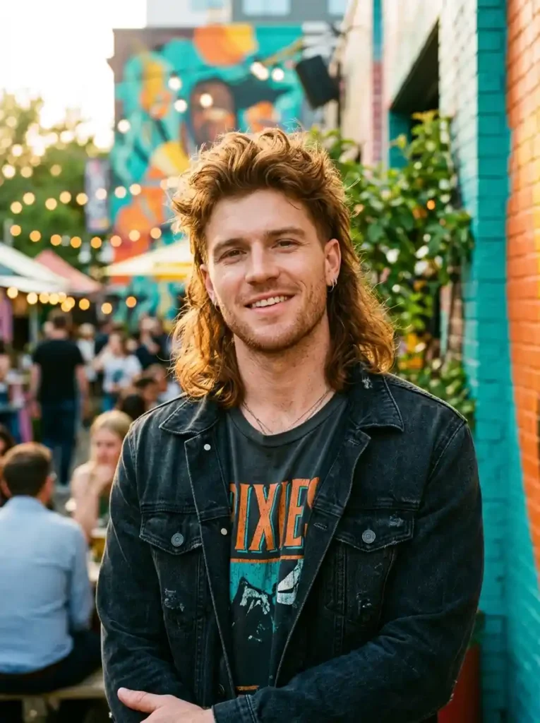 The Modern Mullet Adds Personality to Square Face Shapes