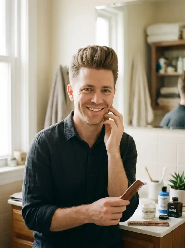 23 Pompadour Hairstyles Men Love for Timeless Style 19 The Pompadour for Fine Hair That Creates Volume From Thin Air