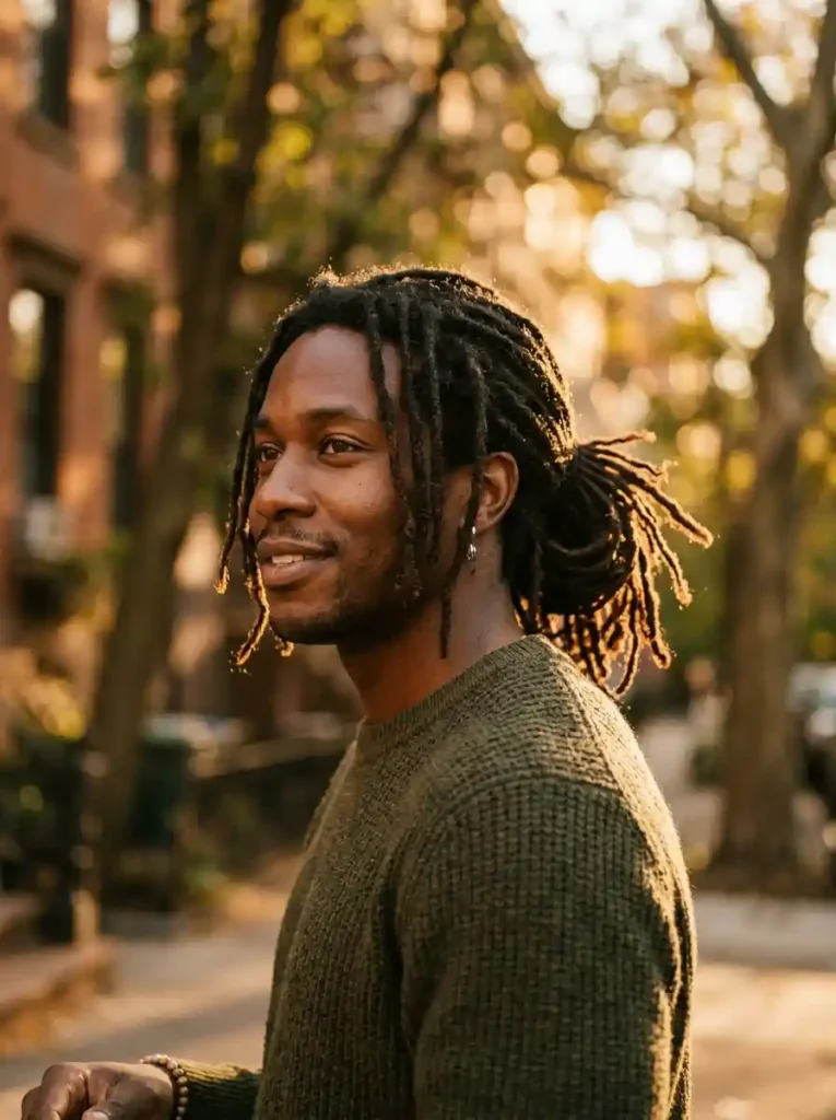 21 Mens Ponytail Hairstyles That Blend Style and Confidence 19 The Ponytail With Natural Locs — Heritage and Personal Expression