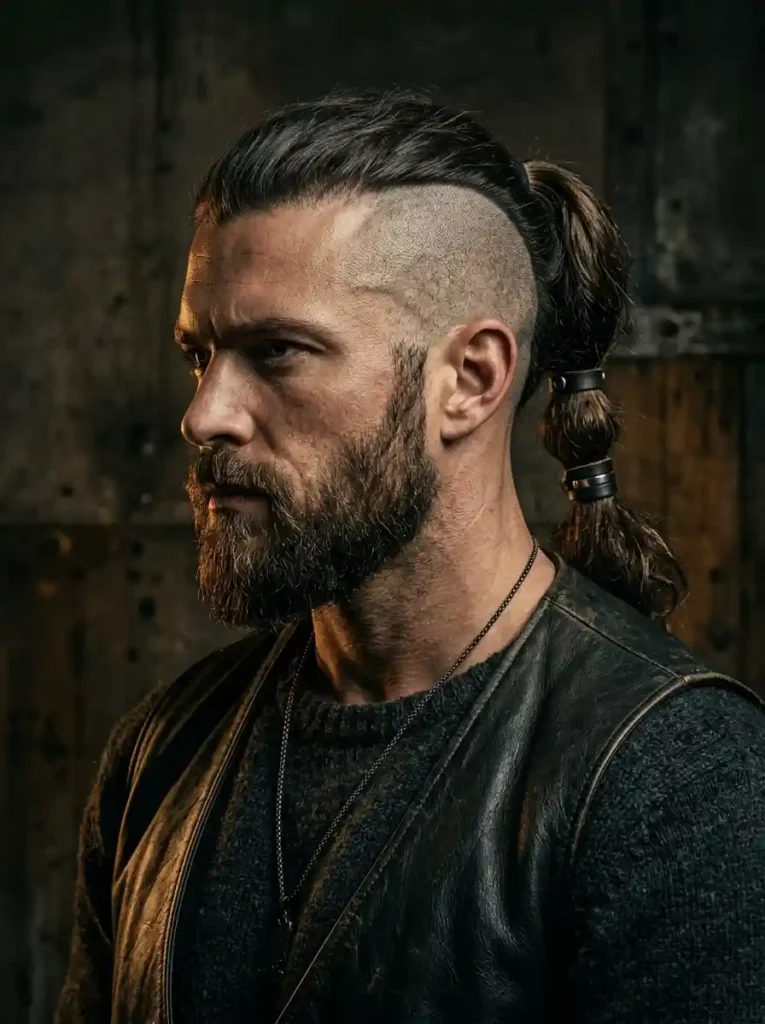 21 Mens Ponytail Hairstyles That Blend Style and Confidence 6 The Ponytail With Undercut — The Modern Viking Aesthetic
