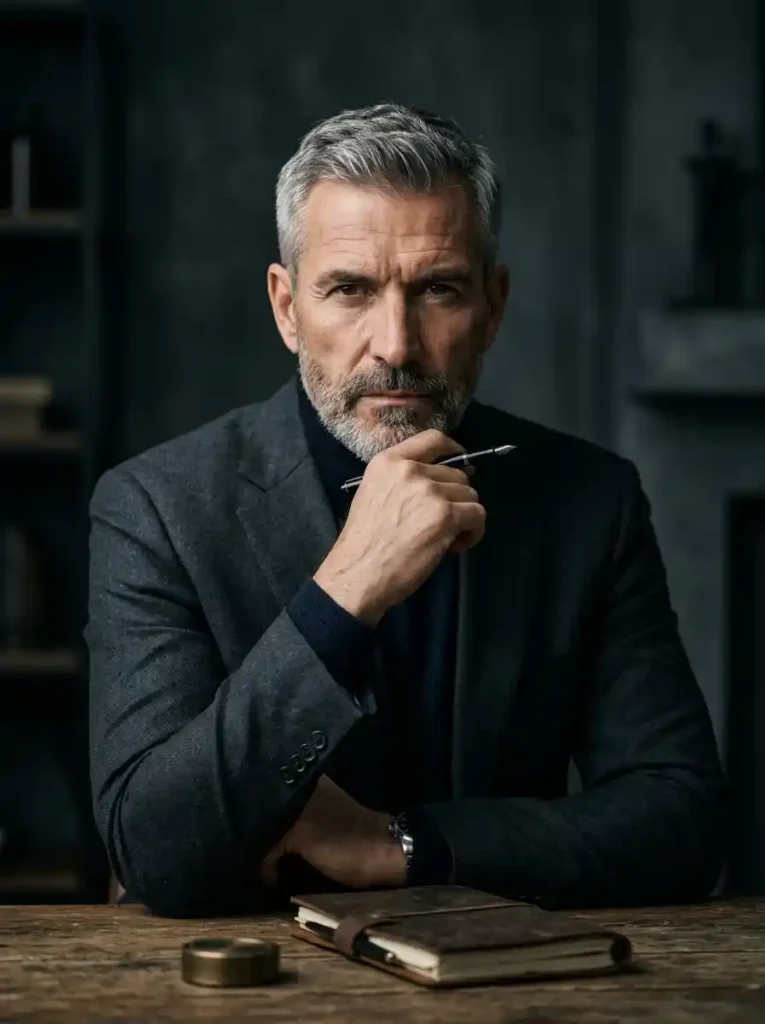 20 Jake Gyllenhaal Hairstyles Every Modern Guy Should Try 12 The Presumed Innocent Intense Short Cut With Natural Grey Presence