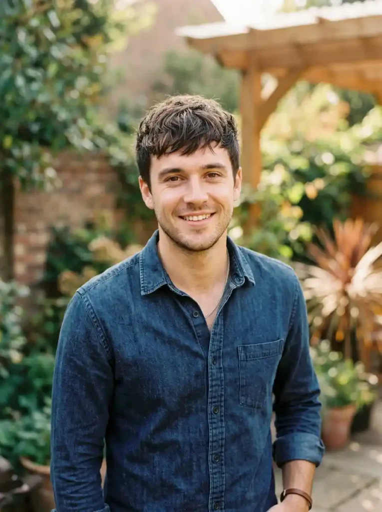 The Short Textured Fringe Balances Forehead and Jaw on Oval Faces