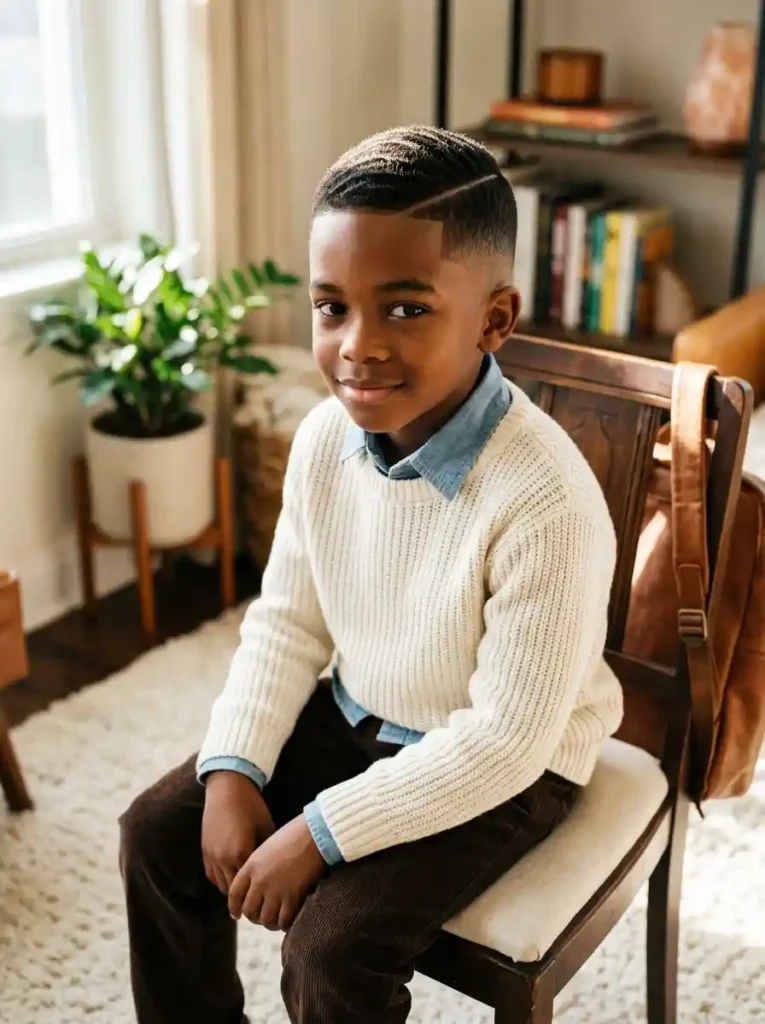 The Side Part Fade with Waves — Classic Structure Natural Texture