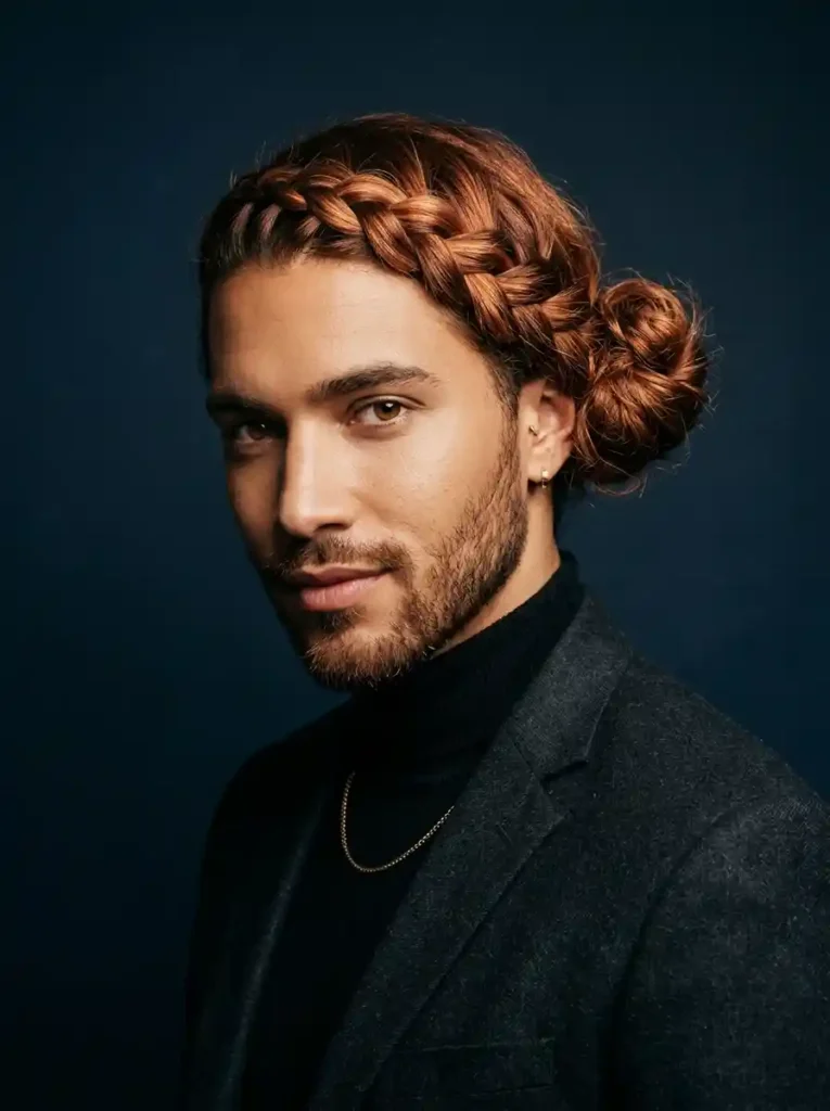 The Side Swept Braid Into Asymmetric Bun
