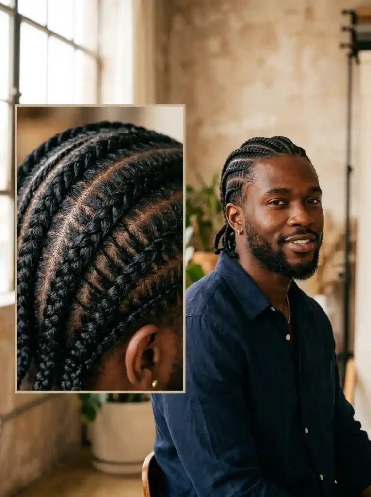 24 Cornrow Hairstyles for Men That Never Go Out of Style 11 The Stitch Braids for Men Who Want Linear Precision
