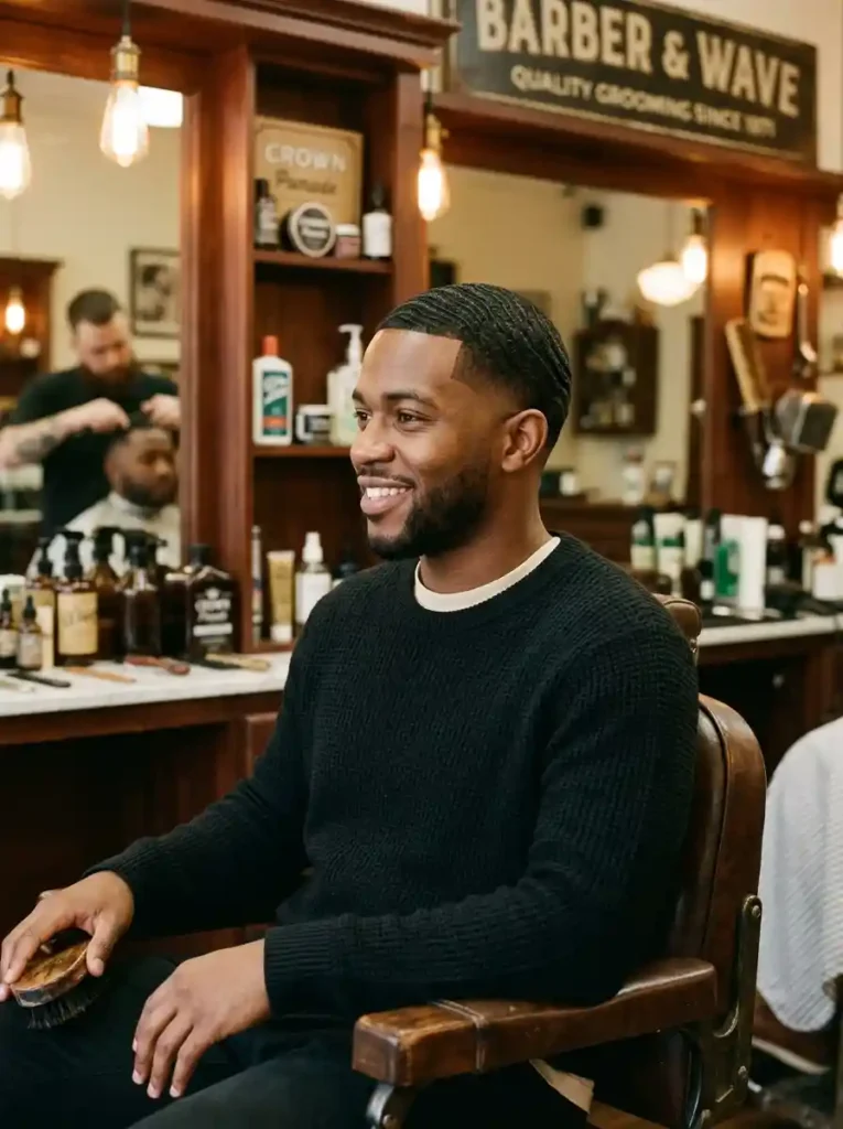 22 Usher Haircuts That Defined Modern Men's Grooming 14 The Taper Fade with Waves Trained to Perfection