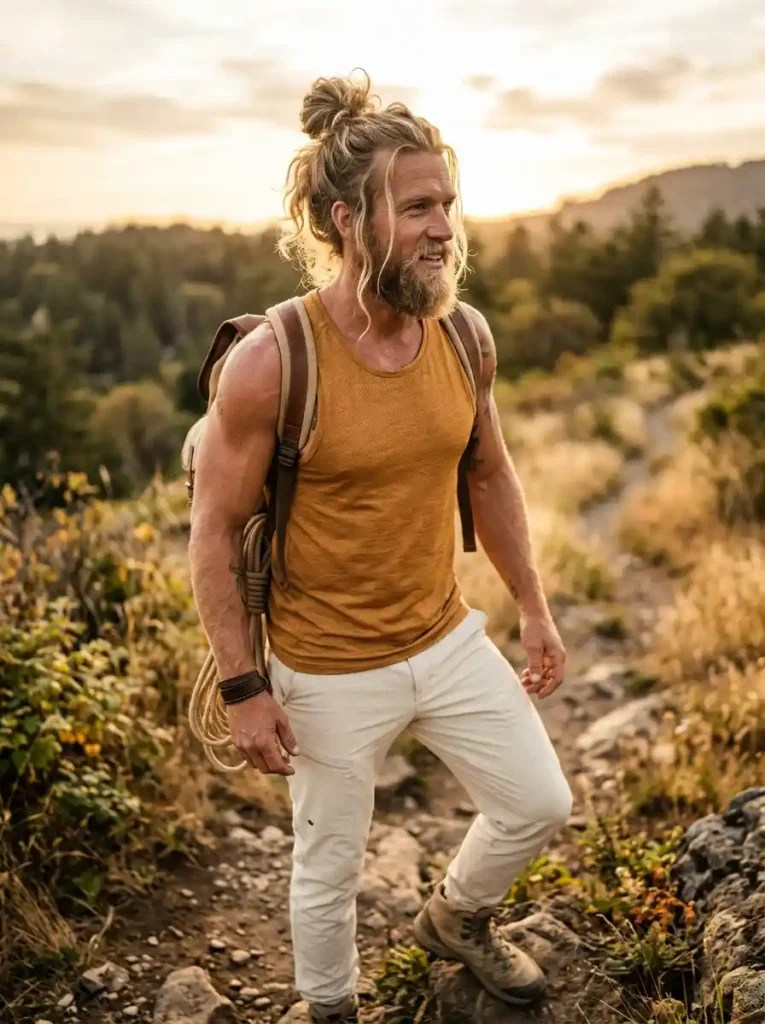 24 Chris Hemsworth Haircuts Worth Copying This Year 5 The Thor Bun — When Long Hair Needs to Work