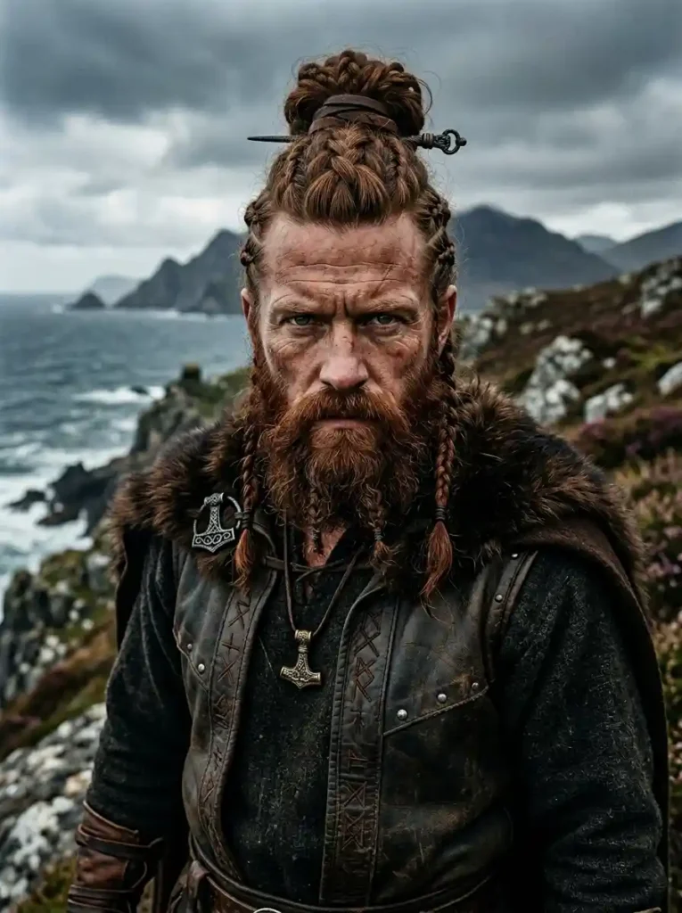 The Viking Style Braided Temple Locks Into Back Bun